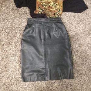Vintage Leather Skirt